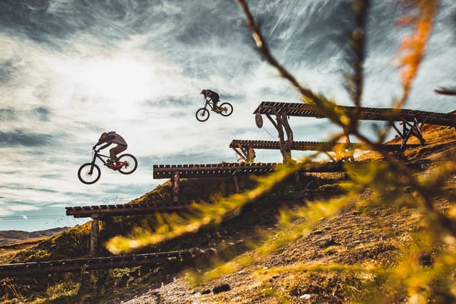 Riding the trails at Mottolino Bikepark, Livigno — Dirty Bikes Photo